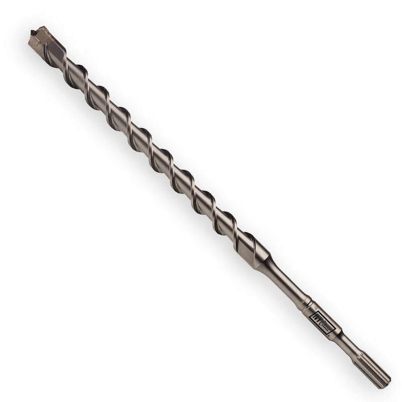 Cabeza de broca martillo de carburo de 4 cortadores con eje estriado de 1-1/4 pulg x 22-1/2 pulg - 48334.