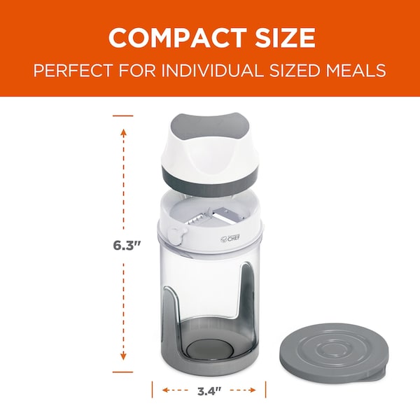 Commercial Chef hand Held Mini Food Spiralizer with Storage Bin and Lid - CH1534