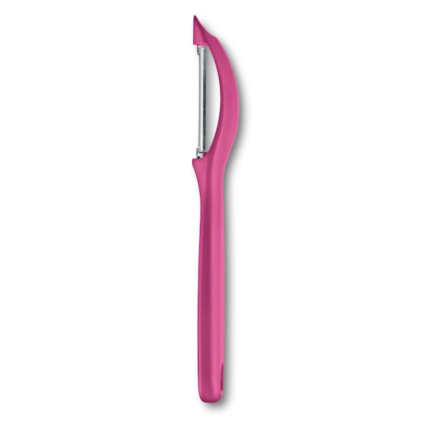 Swiss Army Brands 2024 Kitchen Specialty Knives & Tools Peelers Kitchen Peeler, Serrated Pink Packaged - VIC-7.6075.5