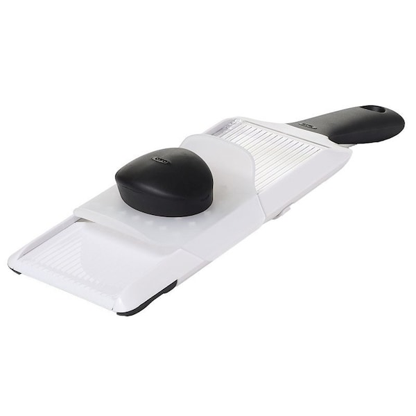 Good Grips 1119100V4 Mandoline Slicer, 3-3/4 in L, Stainless Steel Blade, Dishwasher Safe: Yes - 1119100