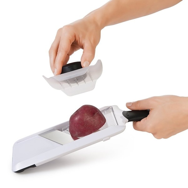 Good Grips 1119100V4 Mandoline Slicer, 3-3/4 in L, Stainless Steel Blade, Dishwasher Safe: Yes - 1119100