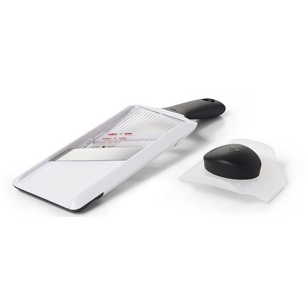 Good Grips 1119100V4 Mandoline Slicer, 3-3/4 in L, Stainless Steel Blade, Dishwasher Safe: Yes - 1119100