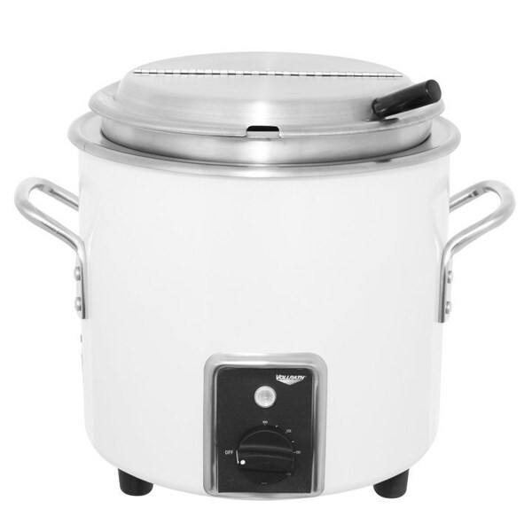 Vollrath Co Vollrath Retro Stock Pot Kettle Rethermalizer, 7 Quart, Pearl White Finish - 7217750