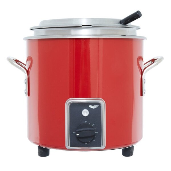 Vollrath Co Vollrath Retro Stock Pot Kettle Rethermalizer, 7 Quart, Fire Engine Red Finish - 7217755