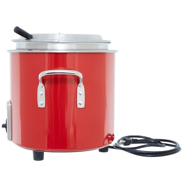 Vollrath Co Vollrath Retro Stock Pot Kettle Rethermalizer, 7 Quart, Fire Engine Red Finish - 7217755