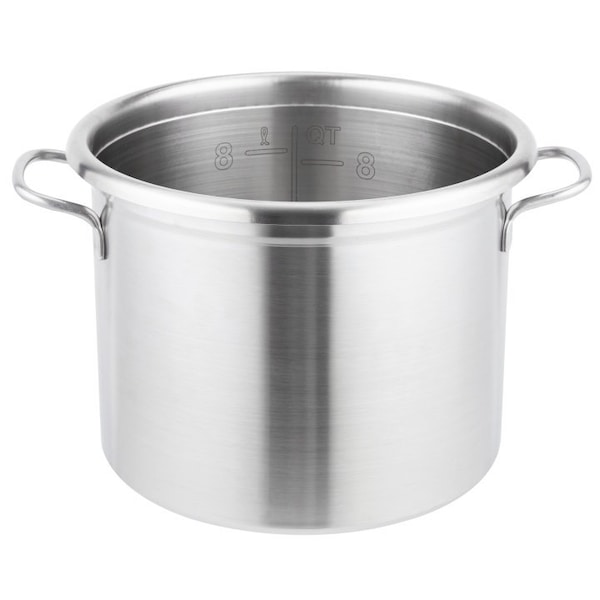 Vollrath Co Vollrath Tri-Ply Stainless Steel Stock Pot, 10 Quart Capacity, 8-1/16 Depth - 77560