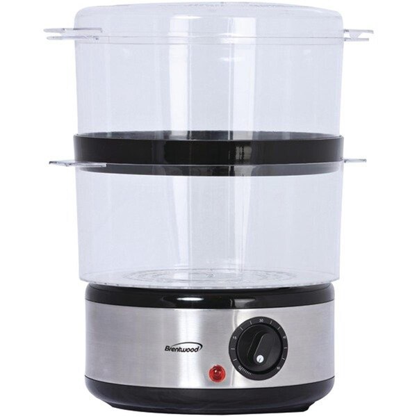 Brentwood Industries 2-Tier Food Steamer, Black - TS-1005