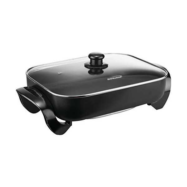 Brentwood Industries APPLIANCES, Nonstick 16" 1400W Electric Skillet with Glass Lid - SK-75