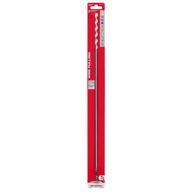 Broca de carburo Milwaukee SHOCKWAVE para Multi-Material de 5/16 pulg. x 18 pulg. - 48-20-8862