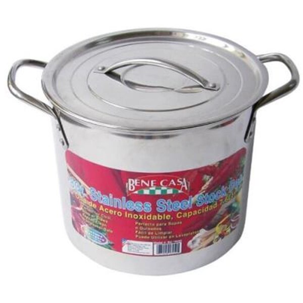 Bene Casa BC16450 8 qt Stainless Steel Stock Pot with Lid - 231035