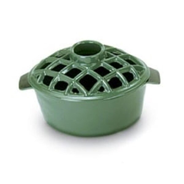 Minuteman 2.2 Quart Enamel Steamer Lattice Top in Green - T-50-GR