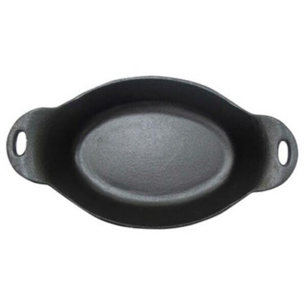 Mr. Bar-B-Q Mr. Bar-B-Q Products LLC. 215691 12.4 in. Grill Zone Cast Iron Oval Dish - 215691