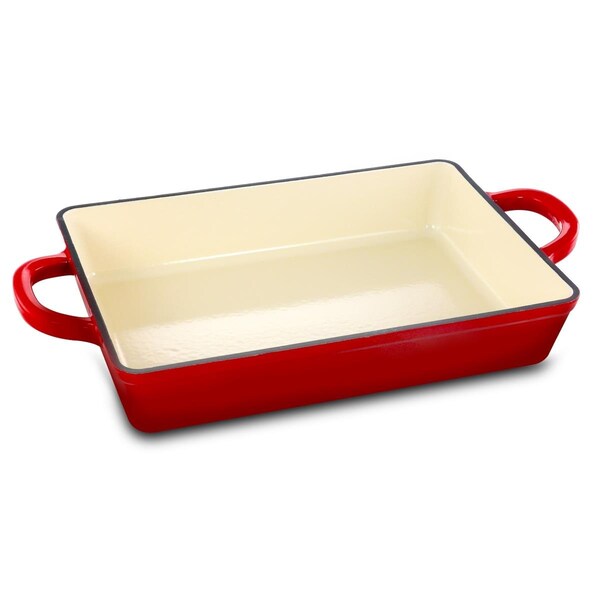 Crock-Pot Crock Pot  13 in. Artisan Enameled Cast Iron Lasagna Pan, Scarlet Red - 112006.01