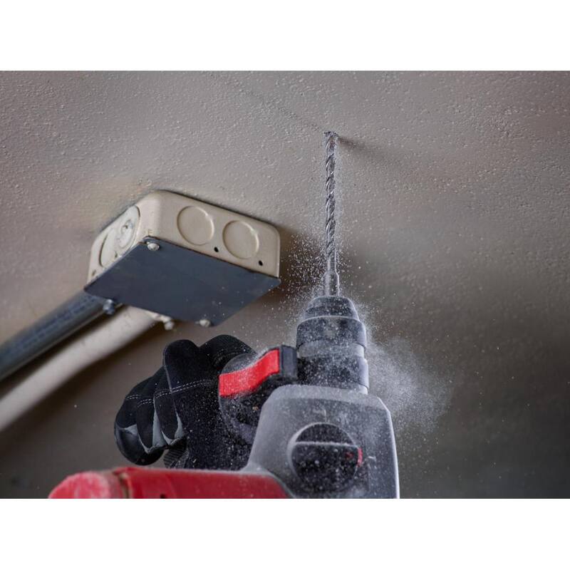 Broca de carburo SDS-PLUS de 2 cortes de 1/2 pulgada x 6 pulgadas de Milwaukee (paquete de 5) - 48-20-8271-5X