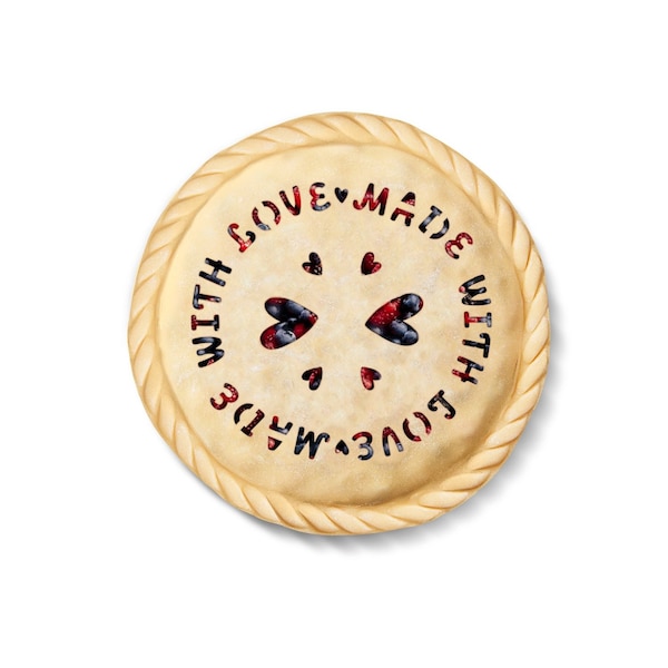 Talisman Designs MADE W LOVE PIE CRUST CUTTER - 1566