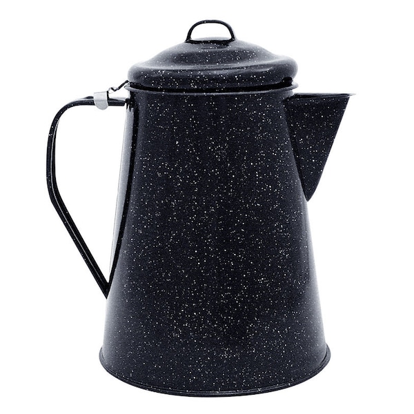 Columbian Home Granite Ware 100 oz Black Coffee Boiler - 6006