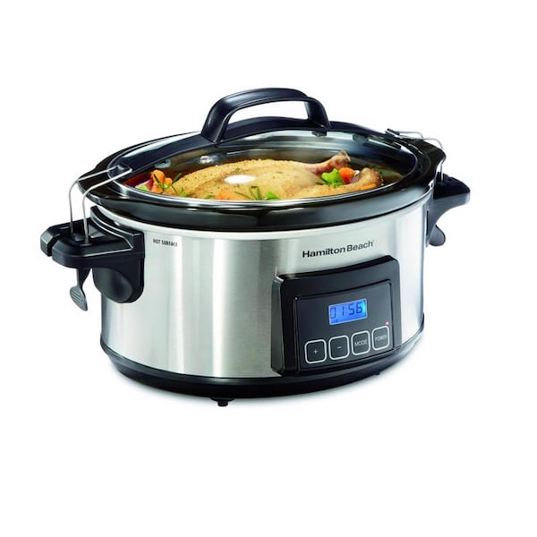 Hamilton Beach Hamilton Beach Stay or Go 6 qt Silver Stainless Steel Programmable Slow Cooker - 33561
