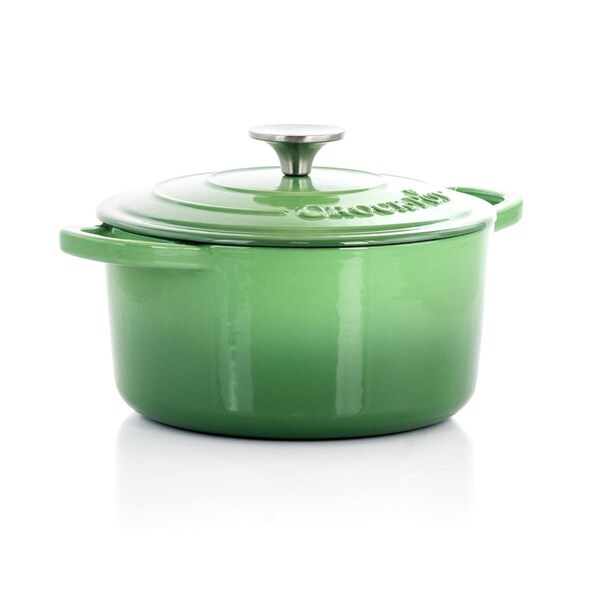 Crock-Pot Crock Pot  3 Quarts Artisan Enameled Cast Iron Dutch Oven, Pistachio Green - 2 Piece - 124966.02