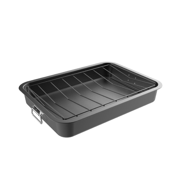 Classic Cuisine Classic Cuisine 82-KIT1106 Roasting Pan with Angled Rack-Nonstick Oven Roaster & Removable Tray - 82-KIT1106