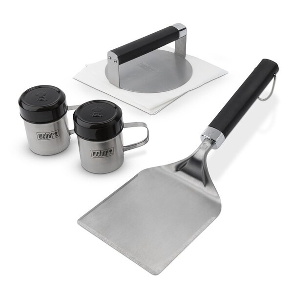 Weber Smashed Burger Set, Stainless Steel Blade, Stainless Steel - 3400061