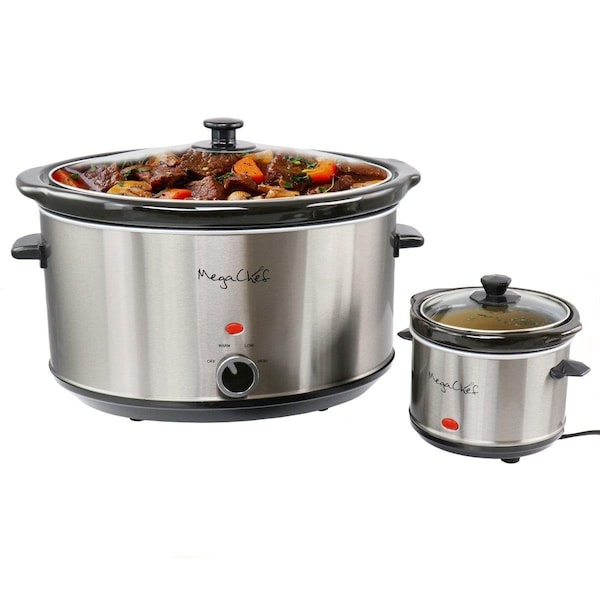 Megachef 8 qt. Slow Cooker with Bouns Mini 0.6 qt. Warmer - MCSL-3000