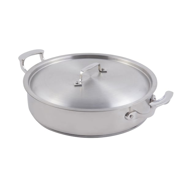 Bon Chef Cucina 6 Qt. Pot W/Cover - Ind Bottom  12 3/8" Dia X 3" H / 6 Qt - 60030