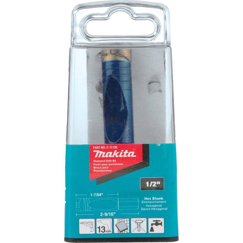 Broca de diamante de 1/2 pulgada para azulejos Makita para perforar agujeros - E-11726
