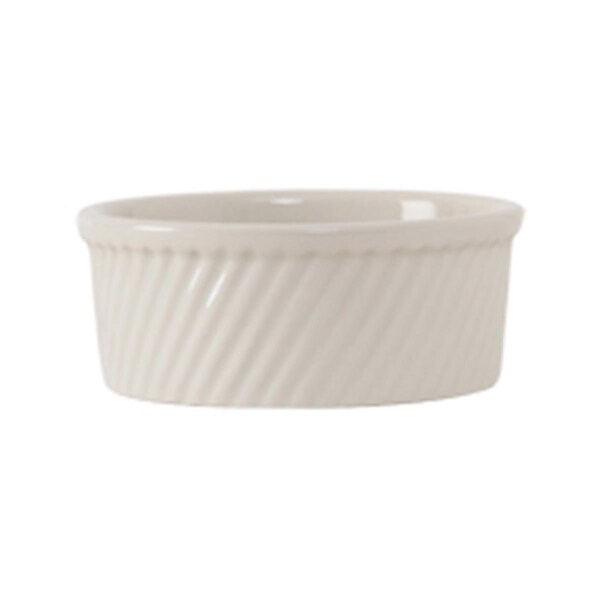 Pertenencias Vitrified China Souffle Swirl Side White - 21 oz - 1 Dozen - PE3260382