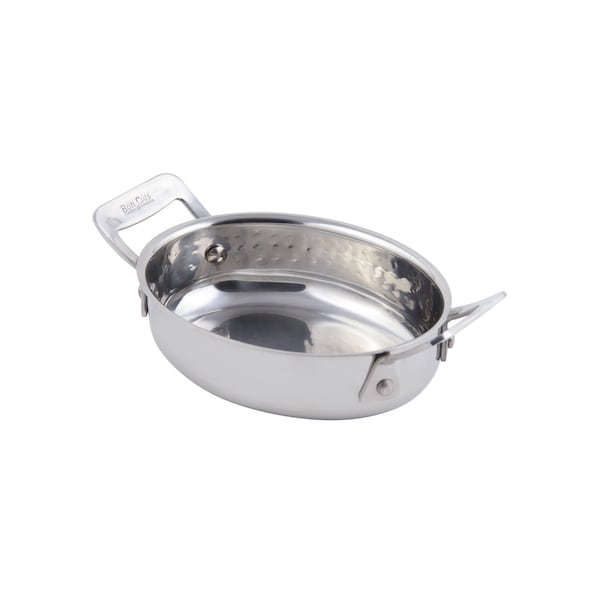 Bon Chef Cucina Oval Dish Hammered Finish  6 1/2" X 5" X 1 7/8" / 24 Oz - 60028HF