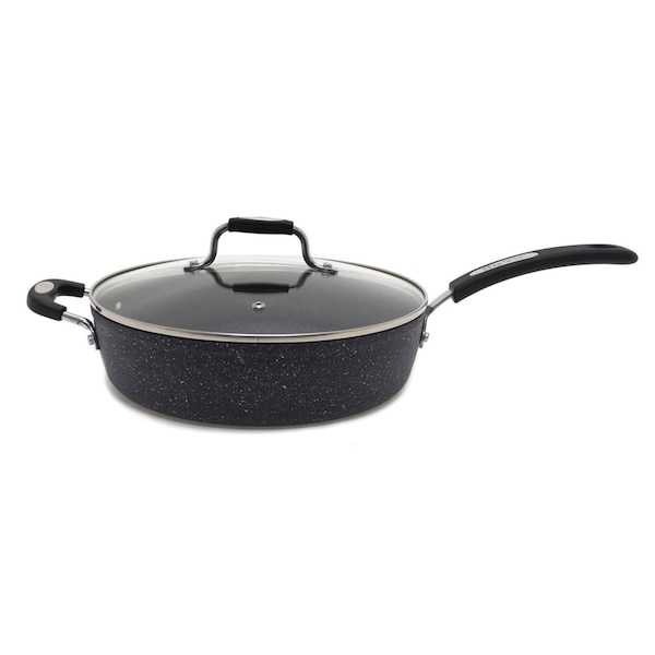 The Rock By Starfrit 12-In.  Deep Fry Pan with Lid and Bakelite Handle - 030907-004-0000