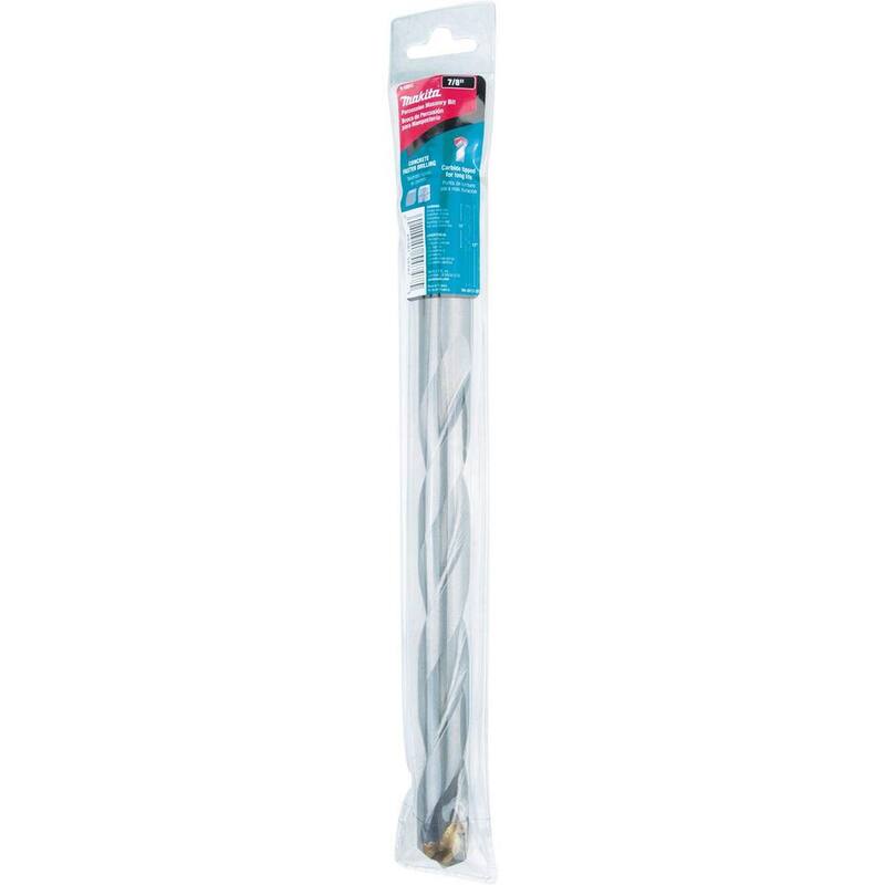 Broca de martillo de percusión de carburo de 7/8 pulg. x 12 pulg. Makita - B-68915