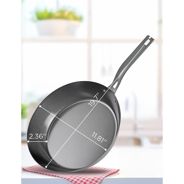 Commercial Chef 12in Carbon Steel Skillet - CHCSS12