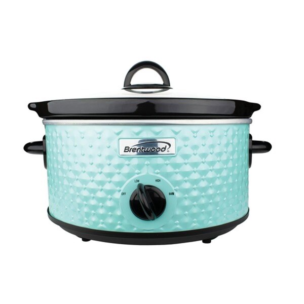Brentwood Appliances 3.5 qt. Diamond Pattern Slow Cooker, Blue - SC-136BL