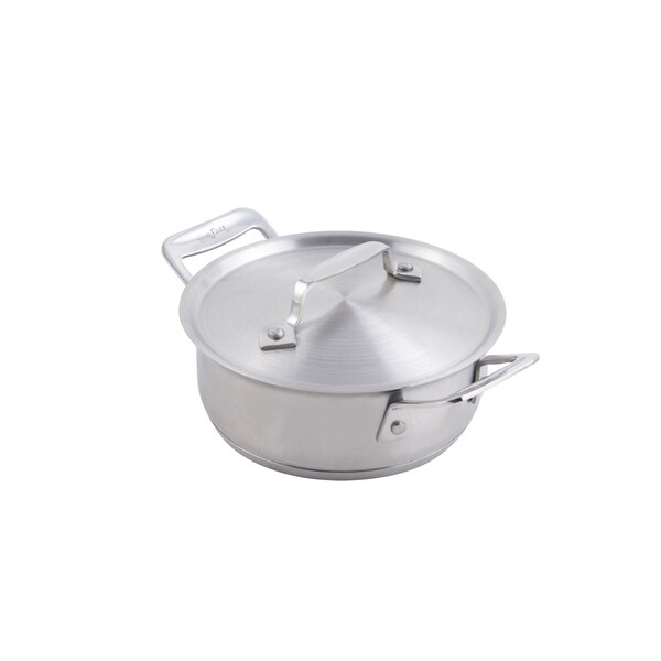 Bon Chef Cucina Round Dish W/Lid Induction Bottom   6 3/4" Dia X 2 5/8" H  /  36 Oz - 60027