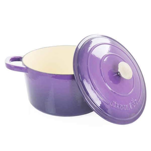 Crock-Pot Crock Pot  7 Quart Artisan Enameled Cast Iron Dutch Oven with Lid, Lavender - 2 Piece - 128606.02