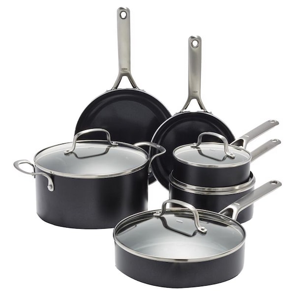 Oxo OXO Agility Ceramic Coated Aluminum Cookware Set Black/Silver - CC006960-001