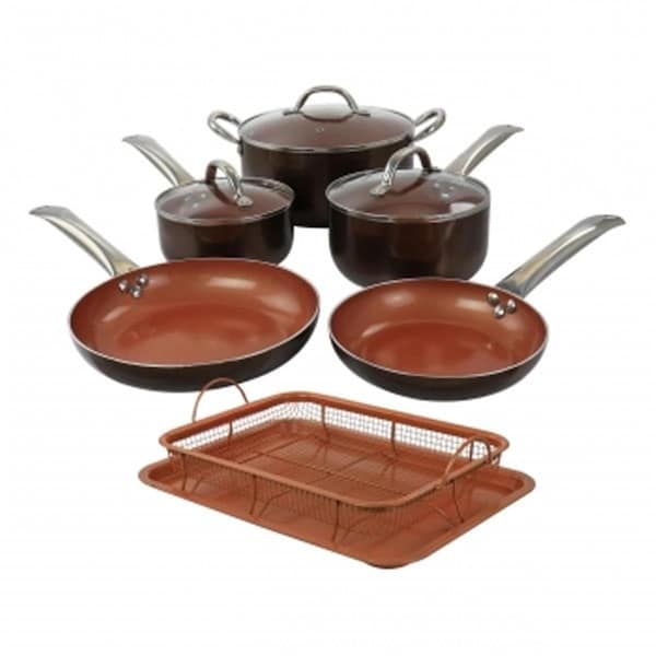 Copper Pan Cooking Excellence Cooking Excellence Nonstick Cookware Set - 10 Piece - 108436.1