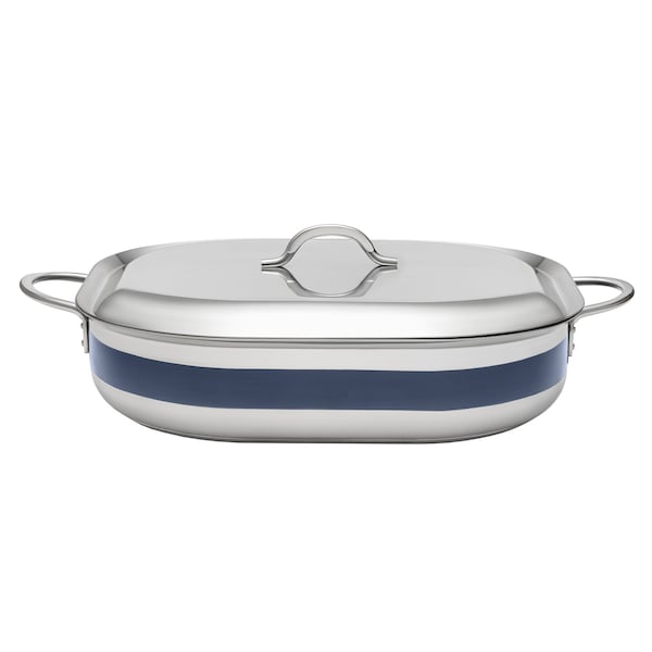 Bon Chef Country French 2 French Oven W/Lid   15" X 11" X 4"  7 Qt - Cobalt Blue - 71004-CF2-CB