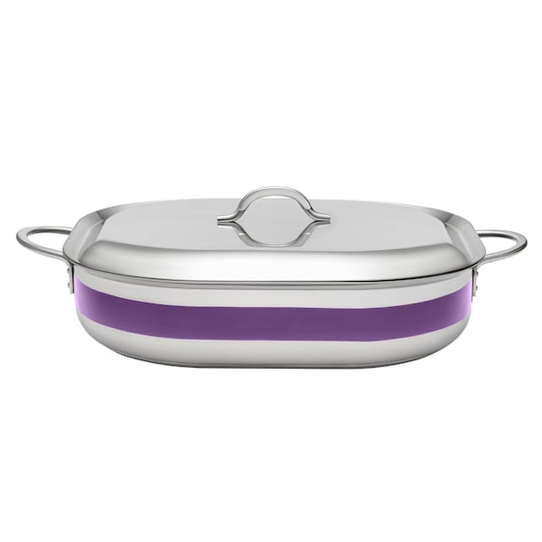 Bon Chef Country French 2 French Oven W/Lid   15" X 11" X 4"  7 Qt - Purple - 71004-CF2-P