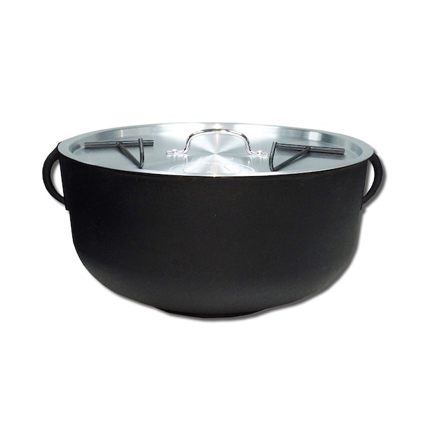 King Kooker Cast Iron Pot, 4 Gallon, Flat Bottom - 5924S