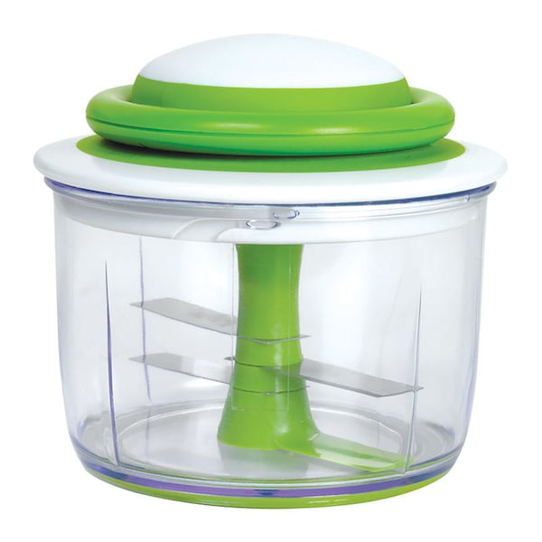 Chef N Chef'n VeggiChop Clear/Green Plastic/Stainless Steel Vegetable Cutter - 102-239-011