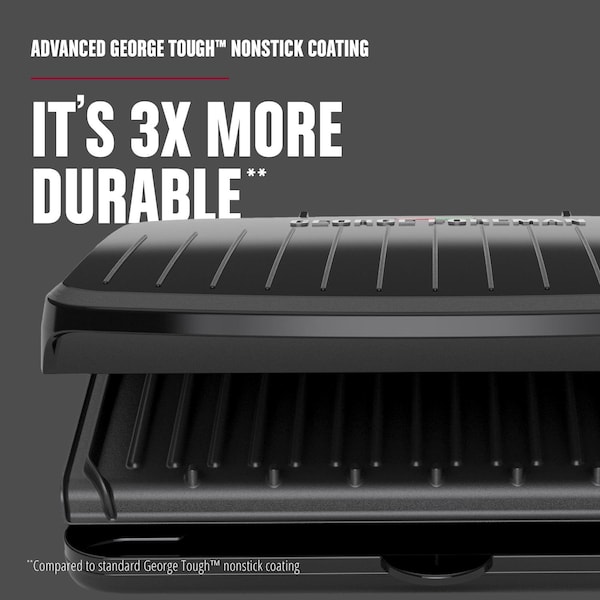 Black & Decker Black+Decker Black Aluminum Nonstick Surface Grill and Panini Press 75 sq in - GRS075B
