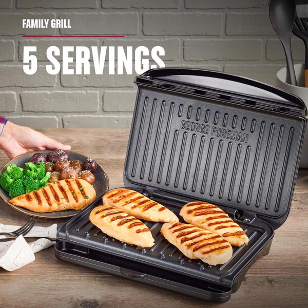 Black & Decker Black+Decker Black Aluminum Nonstick Surface Grill and Panini Press 75 sq in - GRS075B