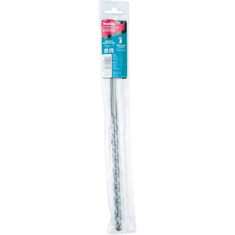 Broca de martillo de percusión de carburo de 3/8 pulg. x 12 pulg. - B-68828 de Makita.