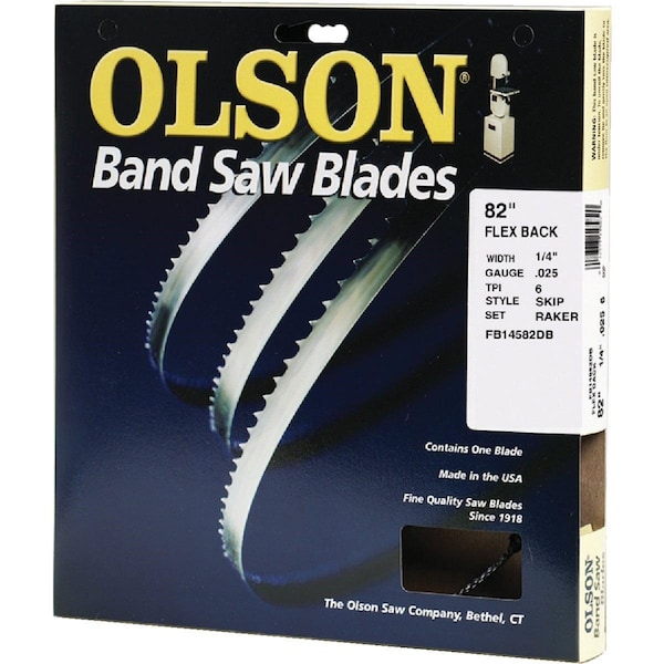 Olson Saw Olson 82 In. x 1/4 In. 6 TPI Skip Flex Back Band Saw Blade - FB14582DB