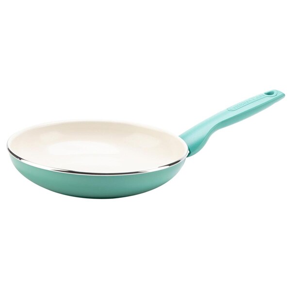 The Cookware The Cookware 6036861 7 in. GreenPan Rio Ceramic Coated Aluminum Fry Pan; Turquoise - 6036861