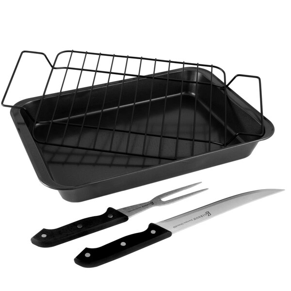 Gibson Reilly Non-Stick Carbon Steel Roaster Set, 4 Piece - 108157.04