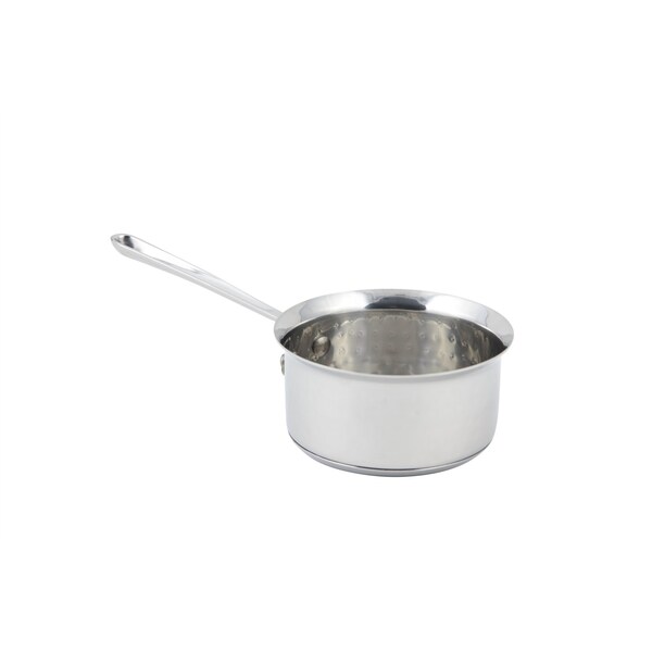 Bon Chef Cucina Butter Warmer, Hammered Finish, Ind Btm, 4 1/2" Handle, 4 7/8" Dia. X 2 1/4" H, 16 Oz - 60009HF