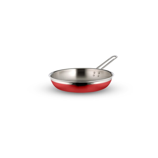 Bon Chef Country French 2 Saute Pan/Skillet-Long Hndle No Cov  10 1/8"X1 7/8"  1 Qt 20 Oz - Red - 71307-CF2-R