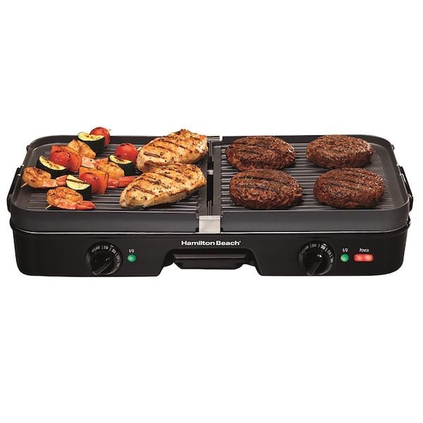 Hamilton Beach Hamilton Beach Black Plastic Nonstick Surface Griddle/Grill 180 sq in - 38546
